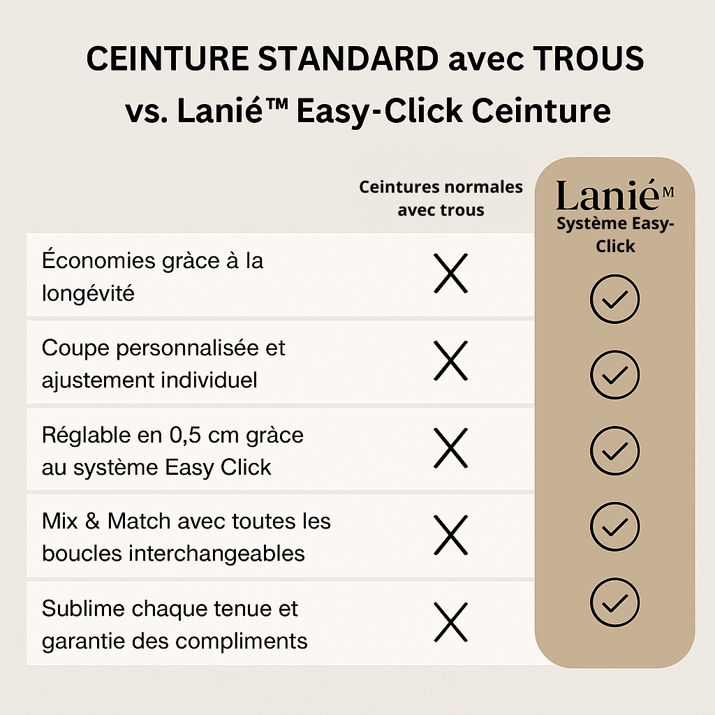 Lanié™ – Le Ceinturon Élégant Sans Trous