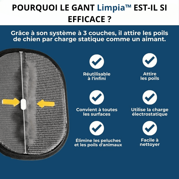 Limpia™ – Éliminateur de poils d'animaux